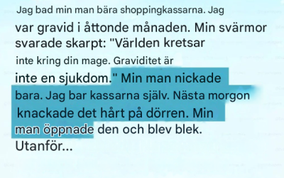 Jag är gravid i åttonde månaden och har problem med att handla.