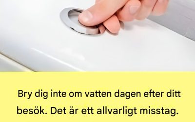 Varför är det så viktigt att inte spola toaletten efter varje urinering?