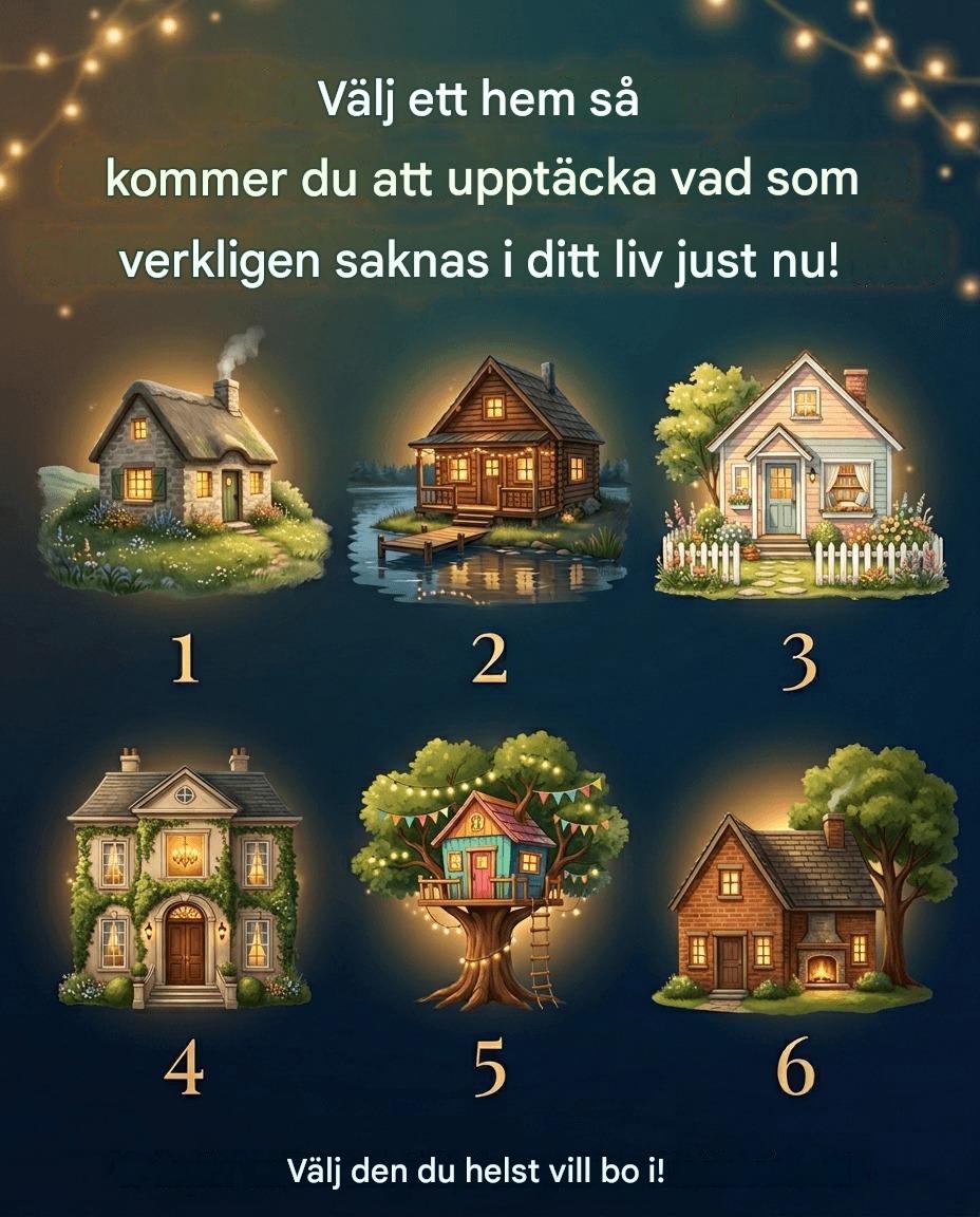 Välj ett hem så kommer du att upptäcka vad som verkligen saknas i ditt liv just nu!