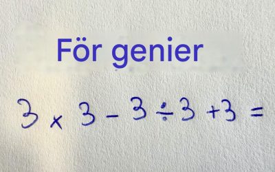 Matte: Kan du lösa problemet 3×3 + 3÷3 – 3?