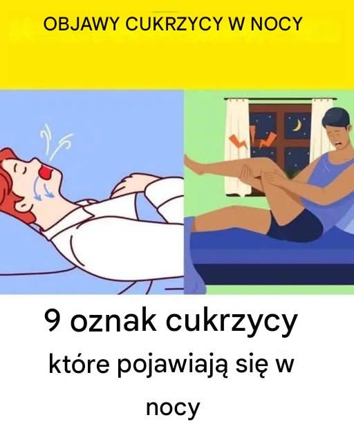 Kiedy noc ujawnia to, co skrywa dzień Wyobraź sobie następującą scenę: kładziesz się wyczerpany, mając nadzieję na dobry sen, ale sen po prostu nie nadchodzi. Przewracasz się z boku na bok, odczuwasz pragnienie, chodzisz do łazienki częściej niż byś chciał i budzisz się ze skurczami lub mrowieniem w nogach. Brzmi znajomo?  Przeczytaj również: Naturalna depilacja: Jak usunąć owłosienie w domu za pomocą naturalnych składników Naturalna depilacja: Jak usunąć owłosienie w domu za pomocą naturalnych składników 11 grudnia 2021 Jak przyciemnić włosy w domu za pomocą naturalnych przepisów 1 grudnia 2021 Czysta i pachnąca łazienka dzięki prostym wskazówkom 13 czerwca 2020 Domowe sposoby na zniszczone włosy 12 lutego 2015 Maska do spania Zobacz więcej  Kontynuuj przepis na następnej stronie  Te drobne nocne dolegliwości, często ignorowane, mogą być pierwszymi cichymi objawami podstępnego wroga: cukrzycy. A co najstraszniejsze? Może rozwijać się latami, nie dając żadnych wyraźnych objawów w ciągu dnia.  Dobra wiadomość jest taka, że ​​Twoje ciało mówi, zwłaszcza w nocy. A jeśli wiesz, jak słuchać, możesz podjąć działania, zanim będzie za późno. Ten artykuł jest zarówno ostrzeżeniem, jak i poradnikiem. Ujawnimy 20 najczęstszych nocnych objawów cukrzycy, wyjaśnimy, dlaczego występują i jak reagować inteligentnie i szybko.     Jeśli Ty lub ktoś z Twoich bliskich czuje coś „dziwnego” wczesnym rankiem, czytaj dalej. Wiedza może być Twoim najlepszym sprzymierzeńcem w unikaniu poważnych powikłań i odzyskiwaniu jakości życia.  🌡️ 1. Nadmierne pragnienie w nocy (polidypsja nocna)  Co to jest: Intensywne uczucie pragnienia, które występuje głównie w nocy. Dlaczego tak się dzieje? Nadmiar glukozy we krwi „wysysa” wodę z komórek, odwadniając organizm. Wskazówka: Trzymaj szklankę wody przy łóżku, ale zachowaj ostrożność: jeśli zdarza się to często, skonsultuj się z lekarzem w celu sprawdzenia poziomu cukru we krwi. Poduszka ortopedyczna  🚽 2. Częste oddawanie moczu (nykturia) Opis: Kilkakrotne budzenie się w celu oddania moczu. Wyjaśnienie: Organizm próbuje wydalić nadmiar cukru z moczem. Wskazówka: Ogranicz spożycie płynów w nocy, ale jeśli objaw utrzymuje się, jest to sygnał ostrzegawczy cukrzycy typu 2.  🦵 3. Skurcze nocne Opis: Bolesne skurcze mięśni, szczególnie nóg. Wyjaśnienie: Zaburzenia równowagi elektrolitowej i słabe krążenie, częste u diabetyków, wpływają na mięśnie. Przydatna wskazówka: Rozciągaj się przed snem i wyrównaj poziom magnezu i potasu, ale zachowaj ostrożność stosując suplementy bez konsultacji z lekarzem.  🧠 4. Bezsenność lub niespokojny sen Opis: Trudności z zasypianiem lub przerywany sen. Przyczyny: Wahania poziomu cukru we krwi wpływają na układ nerwowy i produkcję melatoniny. Przydatna wskazówka: Unikaj obfitych posiłków wieczorem i kontroluj poziom cukru we krwi przed snem. Kontroluj pragnienie  Kontynuuj przepis na następnej stronie  5. Mrowienie w stopach (neuropatia obwodowa) Opis: Uczucie mrowienia lub drętwienia w stopach. Opis: Nadmiar glukozy uszkadza nerwy obwodowe. Przydatna wskazówka: Masaż i pończochy uciskowe są pomocne, ale kontrola poziomu cukru we krwi jest niezbędna. 🧁 6. Niekontrolowany głód nocny Opis: Nagła ochota na słodycze lub węglowodany wczesnym rankiem. Opis: Insulinooporność powoduje skoki i spadki poziomu cukru we krwi, co prowadzi do napadów objadania się.  Przydatna wskazówka: Wybieraj przekąski bogate w białko i błonnik przed snem. Zachowaj jednak ostrożność: unikaj błędnego koła cukru. 🥵 7. Nadmierne nocne poty Opis: Budzenie się spoconym, nawet w chłodną noc. Przyczyna: Nocna hipoglikemia (nagły spadek poziomu cukru we krwi). Przydatna wskazówka: Monitoruj poziom cukru we krwi przed snem i unikaj długotrwałego postu. Kremy nawilżające do skóry 🛏️ 8. Zmęczenie po przebudzeniu  Opis: Uczucie zmęczenia nawet po kilku godzinach snu. Przyczyna: Organizm nie może efektywnie wykorzystać glukozy jako źródła energii. Przydatna wskazówka: Oceń jakość swojego snu i sprawdź poranny poziom cukru we krwi. 👁️ 9. Niewyraźne widzenie po przebudzeniu Opis: Trudności z wyraźnym widzeniem wczesnym rankiem. Przyczyna: Wysoki poziom cukru we krwi tymczasowo zmienia kształt soczewki. Przydatna wskazówka: Jeśli ten objaw nawraca, skonsultuj się z okulistą i poproś o badanie wzroku. 🧊 10. Zimne stopy  Kontynuuj przepis na następnej stronie  Opis: Zimne stopy, nawet pod kocem. Przyczyny: Problemy z krążeniem spowodowane cukrzycą. Wskazówka: Skarpety termiczne są pomocne, ale konieczne jest sprawdzenie stanu naczyń krwionośnych. Poduszka ortopedyczna 🧬 11. Swędzenie w nocy Opis: Uporczywe swędzenie, szczególnie w nogach i ramionach. Opis: Sucha skóra i słabe krążenie są częste u diabetyków. Wskazówka: Nawilżaj skórę odpowiednimi kremami, ale uważaj na infekcje wtórne. 🩸 12. Wolno gojące się rany Opis: Małe rany, które się nie goją. Opis: Wysoki poziom cukru we krwi upośledza regenerację komórek. Wskazówka: Codziennie badaj stopy i skonsultuj się z lekarzem przy najmniejszych oznakach infekcji.  🧘 13. Lęk lub koszmary senne Opis: Wyraziste sny lub uczucie paniki po przebudzeniu. Wyjaśnienie: Wahania poziomu cukru we krwi wpływają na ośrodkowy układ nerwowy. Przydatna wskazówka: Techniki oddechowe i medytacja są pomocne, ale kontrola poziomu cukru we krwi jest niezbędna. 🧪 14. Nieświeży oddech rano Opis: Silny zapach z ust po przebudzeniu, nawet przy zachowaniu higieny. Wyjaśnienie: Ketoza (wykorzystywanie tłuszczu jako źródła energii) powoduje wytwarzanie ciał ketonowych o charakterystycznym zapachu. Przydatna wskazówka: Pij wodę po przebudzeniu i kontroluj poziom cukru we krwi. Nieświeży oddech może być objawem kwasicy ketonowej. 🧍 15. Niewyjaśniona utrata wagi Opis: Utrata wagi bez diety i ćwiczeń. Wyjaśnienie: Organizm zaczyna spalać tłuszcz i mięśnie, ponieważ nie może wykorzystać glukozy. Przydatna wskazówka: Jeśli doświadczasz niewyjaśnionej utraty wagi, skonsultuj się z endokrynologiem. 🧃 16. Suchość w ustach Opis: Ciągłe uczucie suchości w ustach. Wyjaśnienie: Odwodnienie spowodowane wysokim poziomem cukru we krwi wpływa na produkcję śliny. Wskazówka: Ssij kostki lodu lub używaj nawilżających sprayów do ust, ale najpierw sprawdź przyczynę. 🧠 17. Poranne bóle głowy  Kontynuuj przepis na następnej stronie Opis: Częste budzenie się z bólami głowy. Wyjaśnienie: Wahania poziomu cukru we krwi w nocy wpływają na krążenie mózgowe. Wskazówka: Prowadź dziennik objawów i poziomu cukru we krwi, aby identyfikować trendy. 🧴 18. Tłusta skóra lub trądzik nocny Opis: Zwiększona produkcja sebum w nocy. Wyjaśnienie: Zaburzenia hormonalne spowodowane cukrzycą wpływają na gruczoły łojowe. Wskazówka: Używaj delikatnych mydeł i unikaj agresywnych produktów. 🧓 19. Osłabienie po przebudzeniu Opis: Trudności z wstawaniem z łóżka, zawroty głowy. Przyczyny: Nocna hipoglikemia lub odwodnienie. Wskazówka: Wstawaj powoli i miej pod ręką lekką przekąskę. 🧬 20. Kołatanie serca w nocy Co to jest: Szybkie bicie serca podczas snu. Przyczyny: Hipoglikemia lub stres metaboliczny. Praktyczna rada: Unikaj kofeiny wieczorem i kontroluj poziom cukru we krwi. Nawracające kołatanie serca wymaga konsultacji z lekarzem. 🧠 Częste przyczyny cukrzycy typu 2 Dieta bogata w cukry i żywność wysoko przetworzoną Siedzący tryb życia Wywiad rodzinny Przewlekły stres Zaburzenia hormonalne 🌿 Naturalne metody leczenia i środki zaradcze Zbilansowana dieta: Bogata w błonnik, warzywa i chude białko Regularna aktywność fizyczna: Spacery, joga, trening siłowy Naturalne herbaty: Cynamon, imbir i zielona herbata (w umiarkowanych ilościach)
