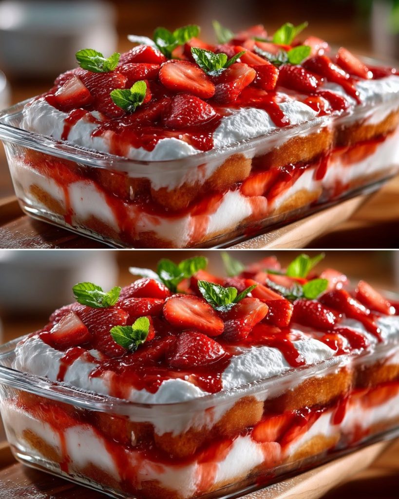 Jordgubbs-tiramisu utan ugn Jordgubbs-tiramisu utan ugn