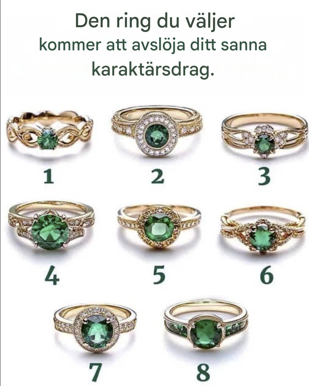 Den ring du väljer kommer att avslöja ditt sanna karaktärsdrag.