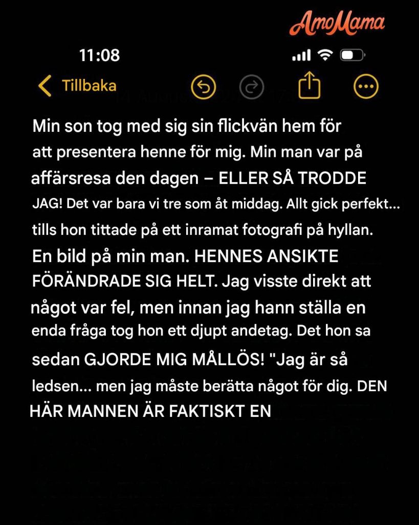 Min sons nya flickvän erkände att hon hade känt min man i flera år.