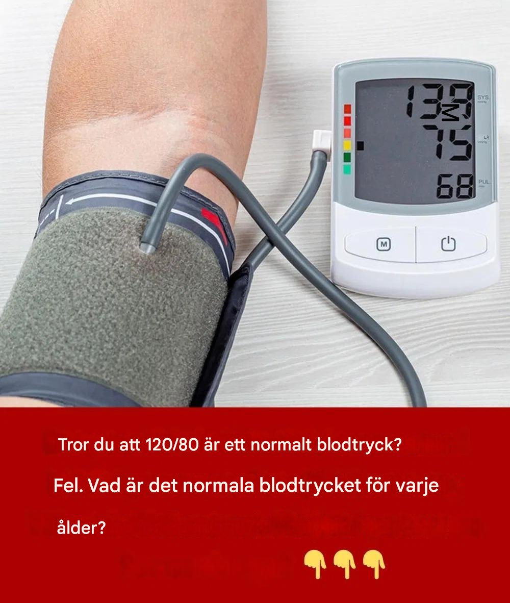 Vad är det normala blodtrycket i varje åldersgrupp?