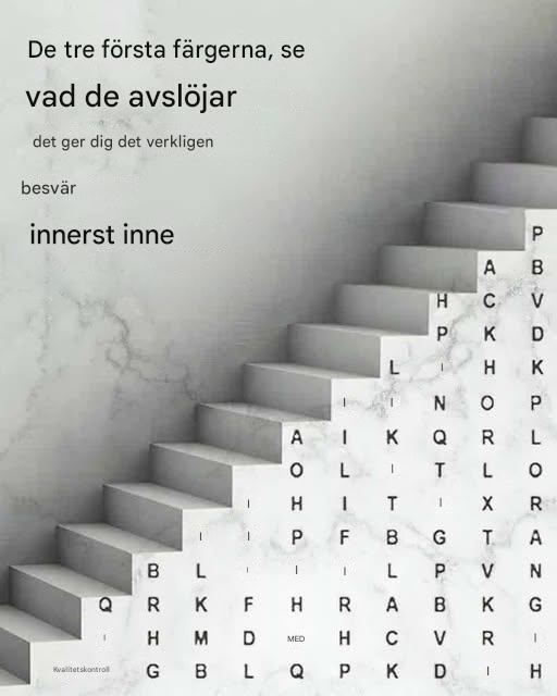 De tre första färgerna du ser avslöjar vad som verkligen stör dig djupt!