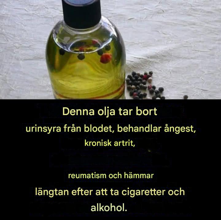 Naturlig olja för urinsyra, inflammation och sug