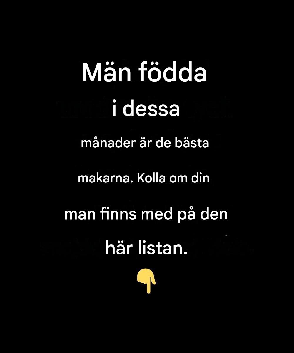 Män födda under dessa månader blir de bästa makarna – finns din man med på den här listan?