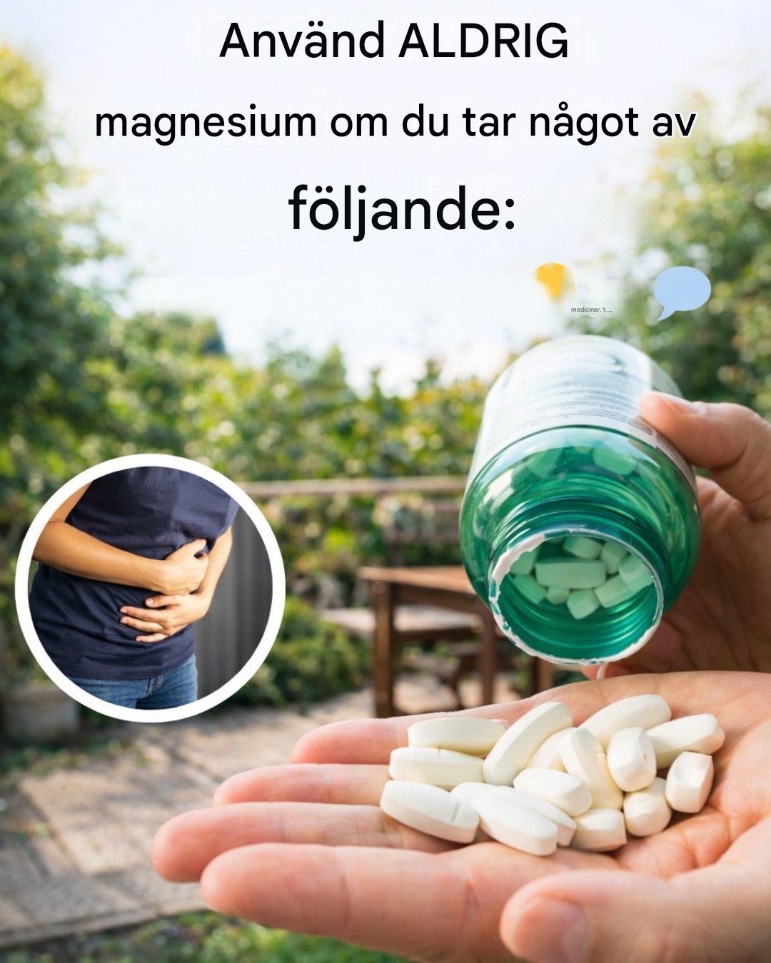 Tar du medicin mot högt blodtryck eller hjärtsjukdom? Här är vad du behöver veta om magnesiumtillskott.
