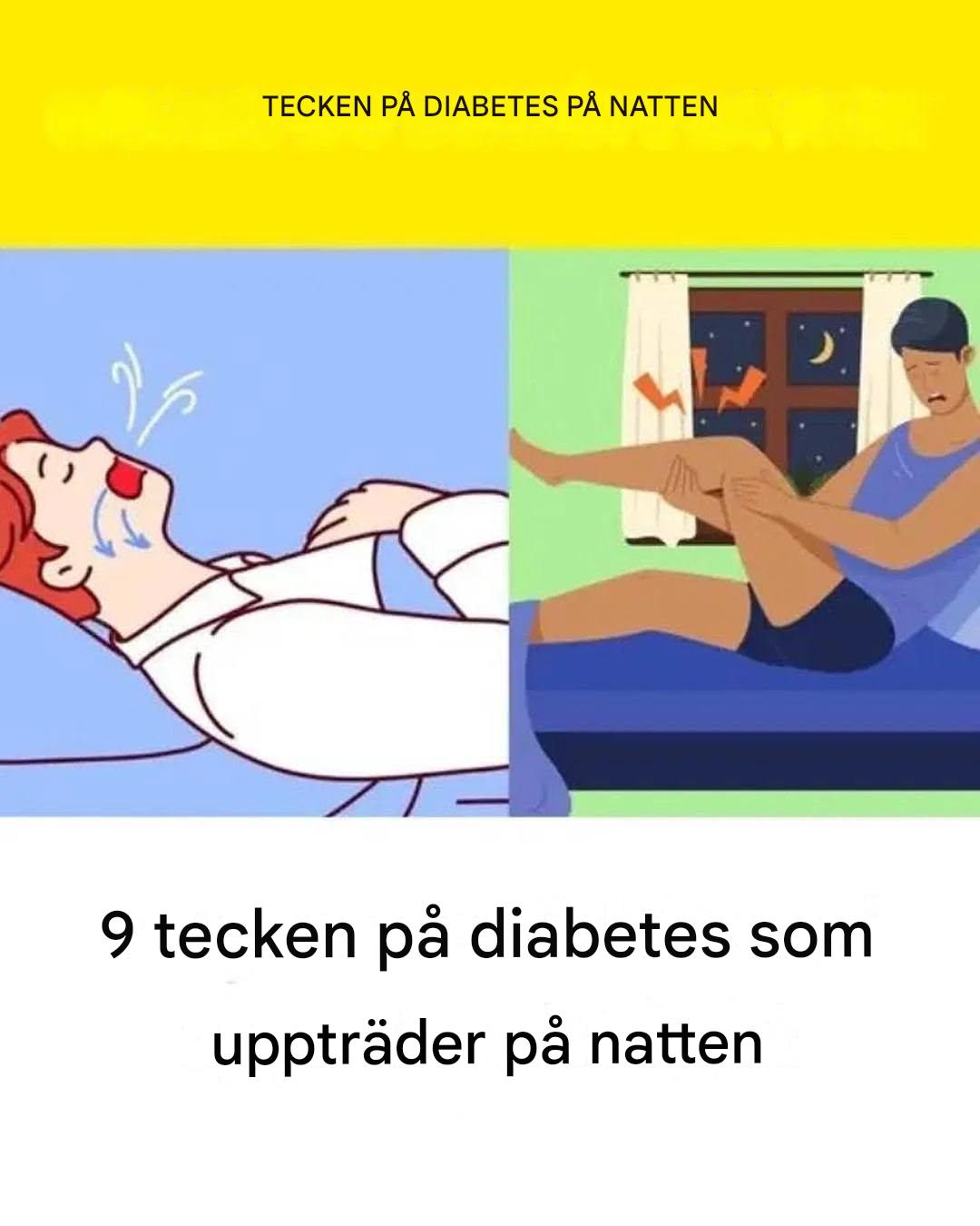 9 tecken på diabetes som uppträder på natten: vad du behöver veta!