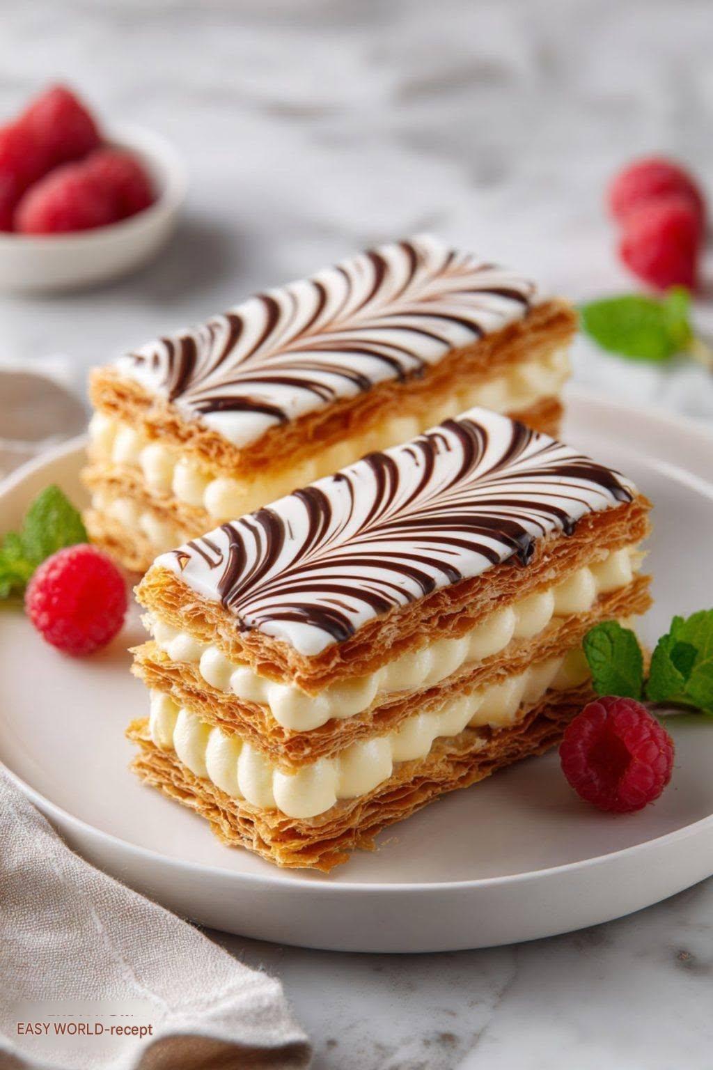 Läcker hemlagad mille-feuille