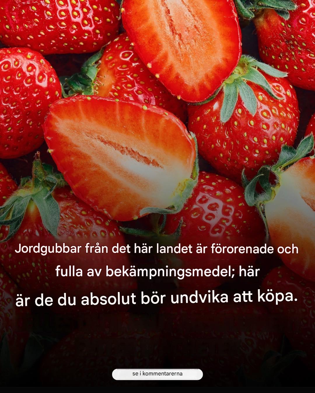 Jordgubbarna från det här landet bör definitivt undvikas…Se mer