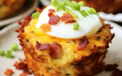 Hash brown-muffins med bacon och ägg