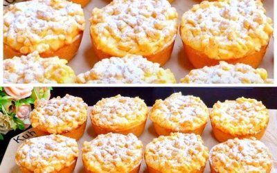 Kvargmuffins med streusel-topping – helt underbart goda 😋