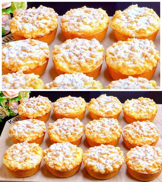 Kvargmuffins med streusel-topping – helt underbart goda 😋