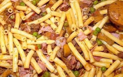 Herdemakaroner med 300 g köttfärs, klar på några minuter