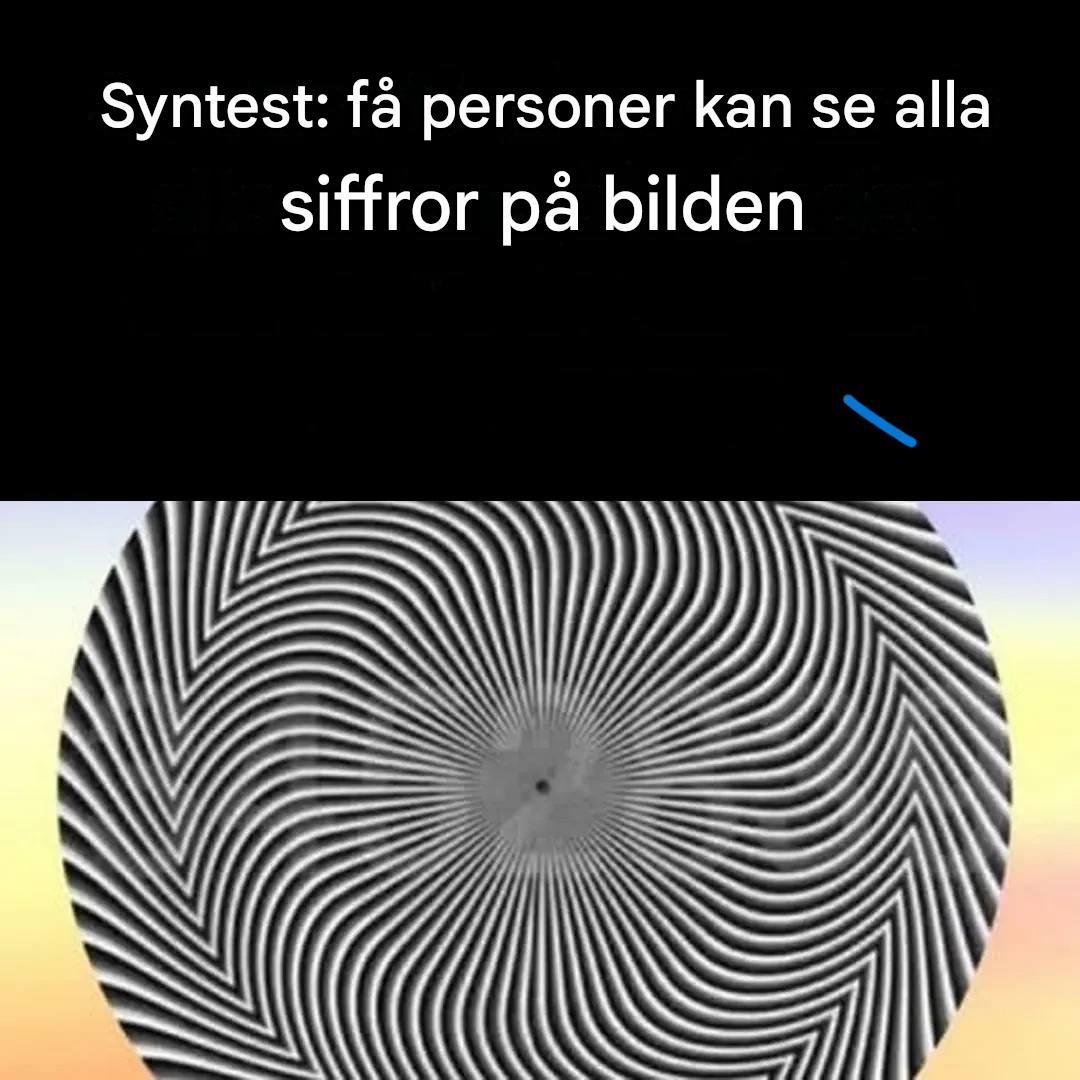 Syntest: få personer kan se alla siffror i bilden