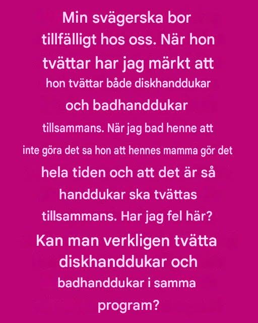 Kan man tvätta kökshanddukar och badhanddukar tillsammans?