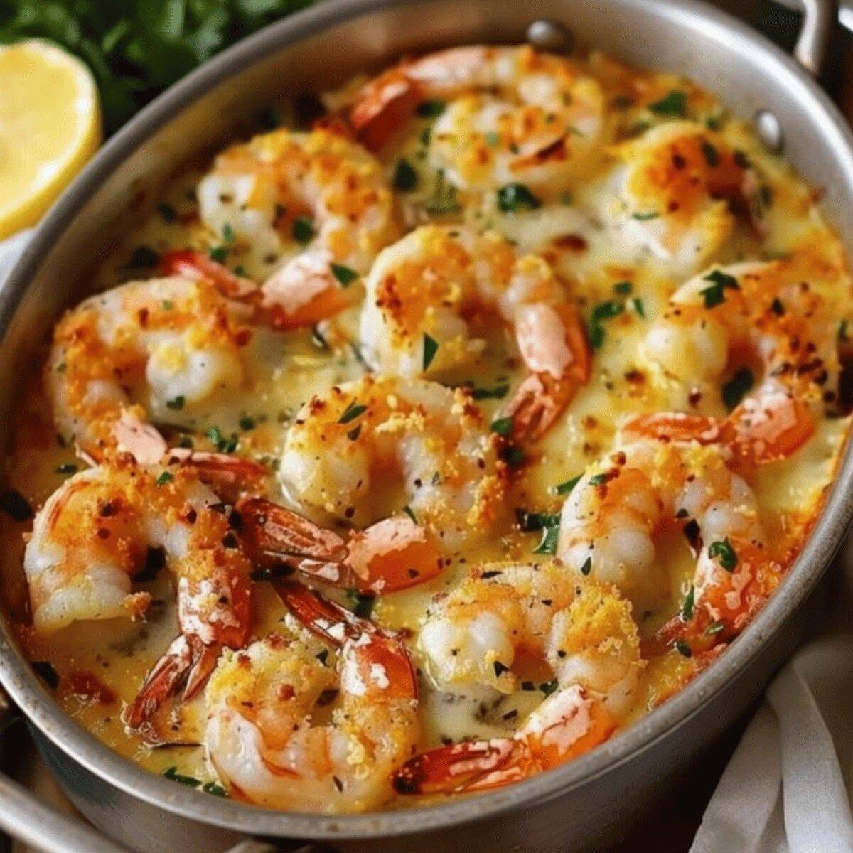 Krämig räkgratäng med citron och parmesan (Ultra Gourmet & Raffinerad)