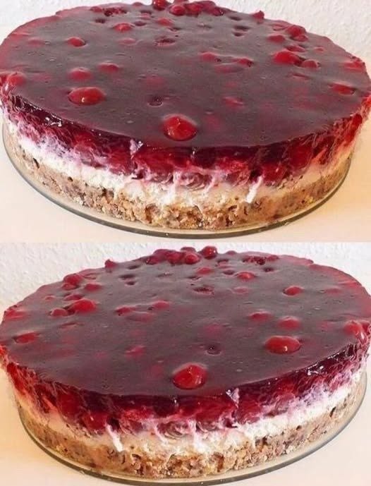Cherry Delight-ostkaka utan bakning