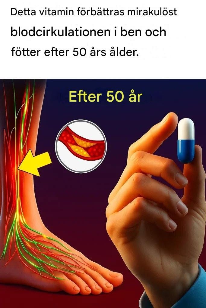 Detta vitamin är ett mirakel efter 50, det förbättrar cirkulationen i ben och fötter