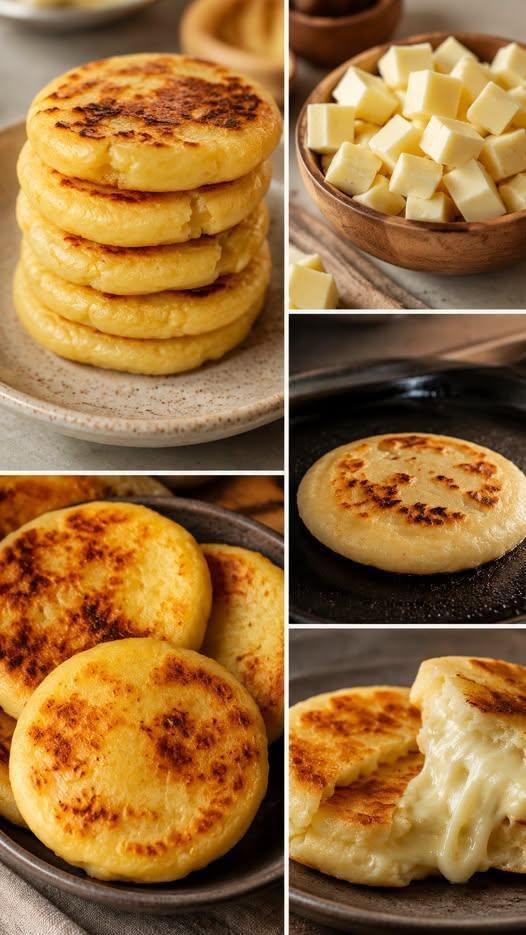 Colombianska ost-arepas