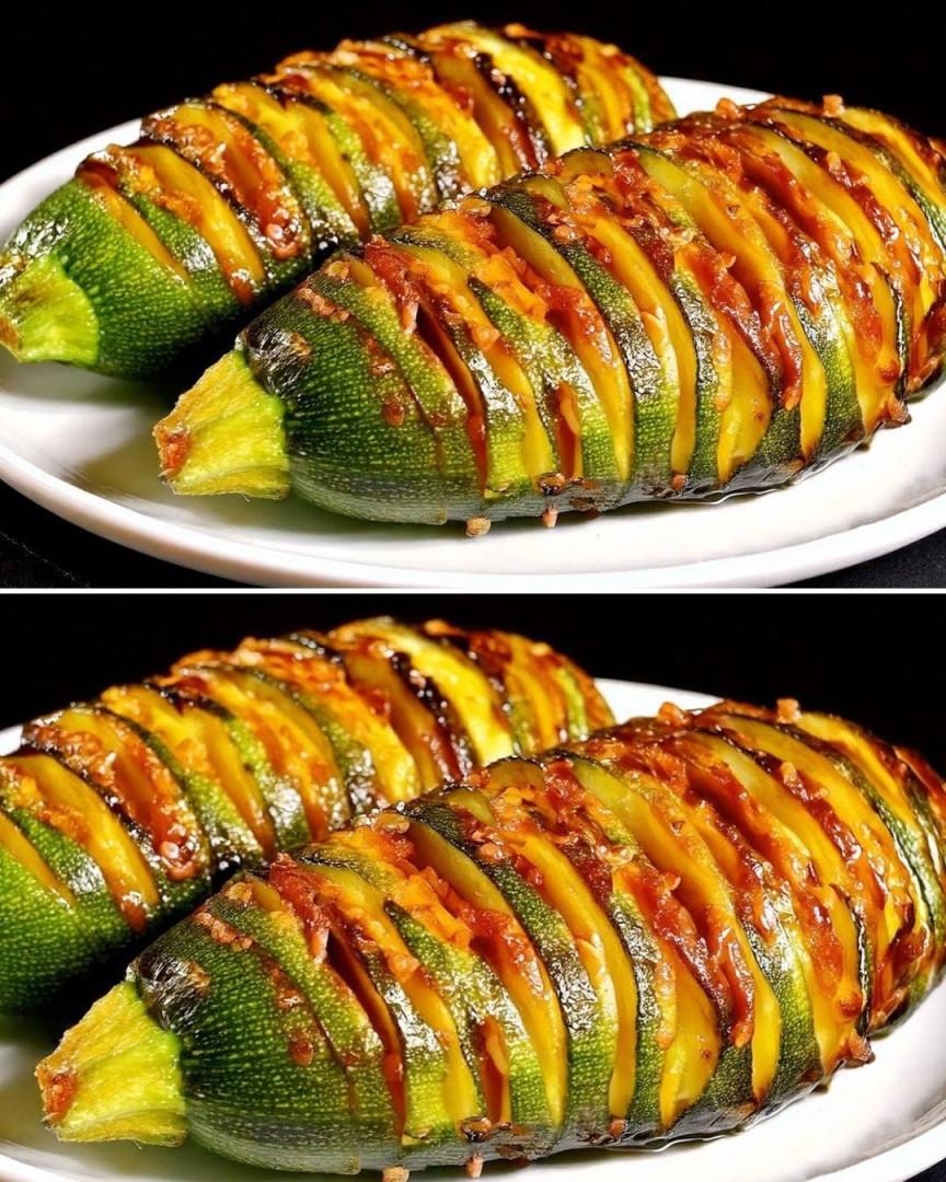 Det bästa receptet på Hasselback-zucchini