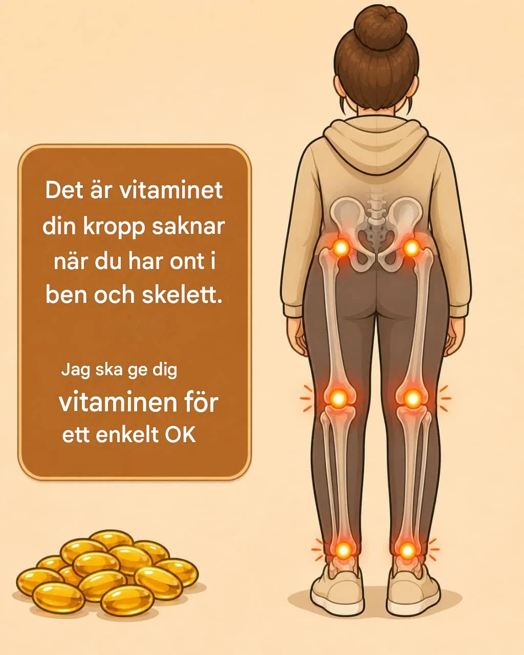 Det viktiga vitaminet för att lindra smärta i ben och skelett