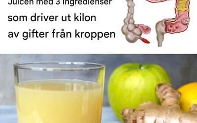 Detoxjuice för tjocktarmen: äpplen, ingefära och citron för att eliminera ackumulerade gifter