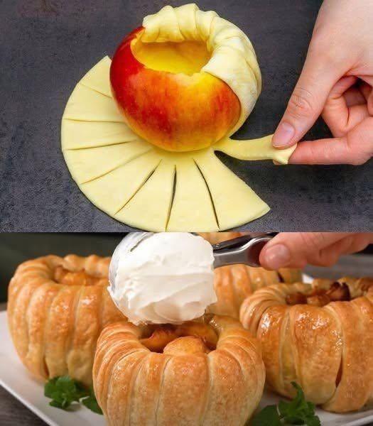 Snabb dessert med äpple och smördeg – en utsökt njutning på bara några minuter!