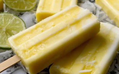 Ananas-, kokos- och limeglass
