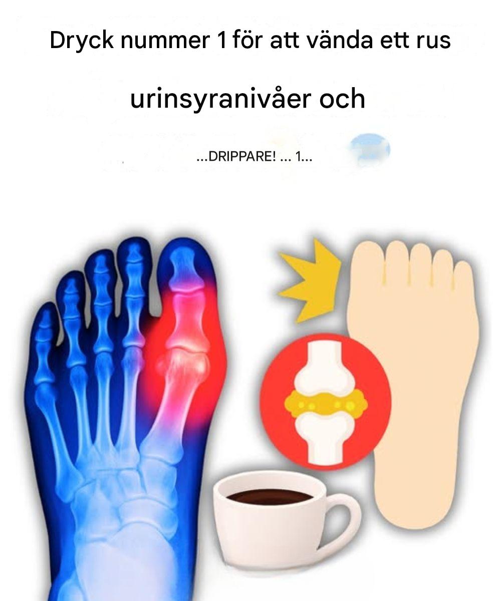 “Min stortå brann tills jag upptäckte dessa 5 drycker som naturligt eliminerar urinsyra.”