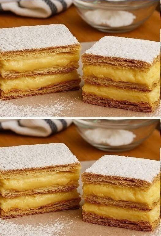 Mille-feuille med bakelsekräm