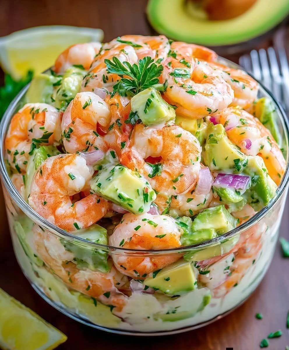 Krämig räk- och avokadosallad: Fräsch, lätt och full av smak