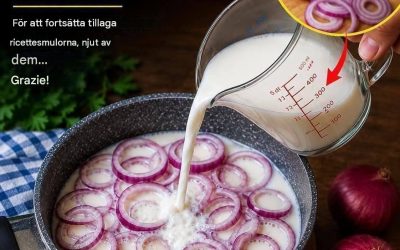Mescola di cipolla rossa e latte