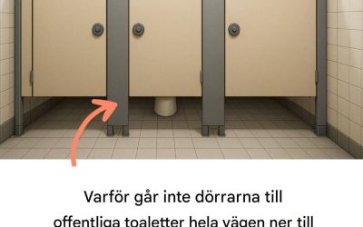 Varför nuddar inte dörrarna till offentliga toaletter golvet? Inte alla vet anledningen! ⬇… Se mer