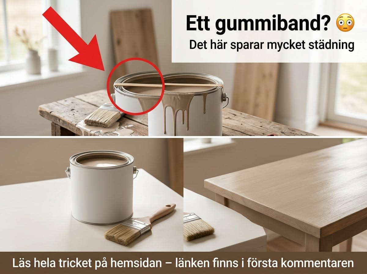Varför sätter vissa ett gummiband runt färgburken?