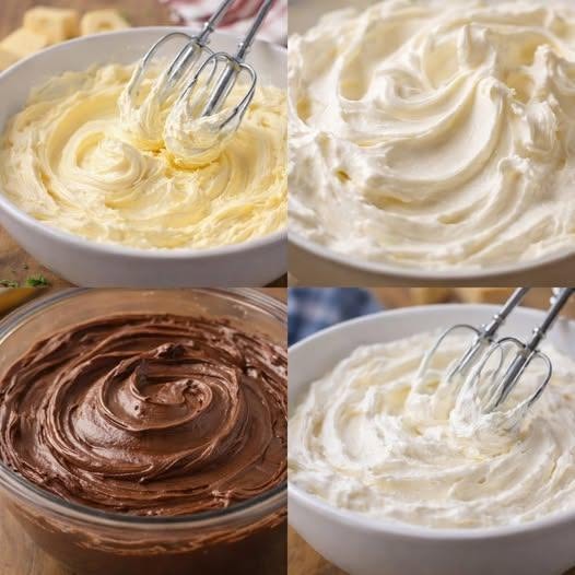 4 krämer perfekta för kakor och desserter