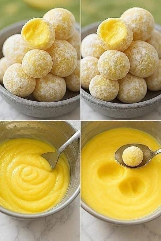 Krämiga citrontryfflar (citrusdessertbitar utan bakning)