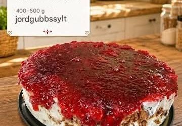 Efterrätt från kylskåpet med yoghurt och jordgubbssylt – Den coolaste och enklaste efterrätten utan bakning