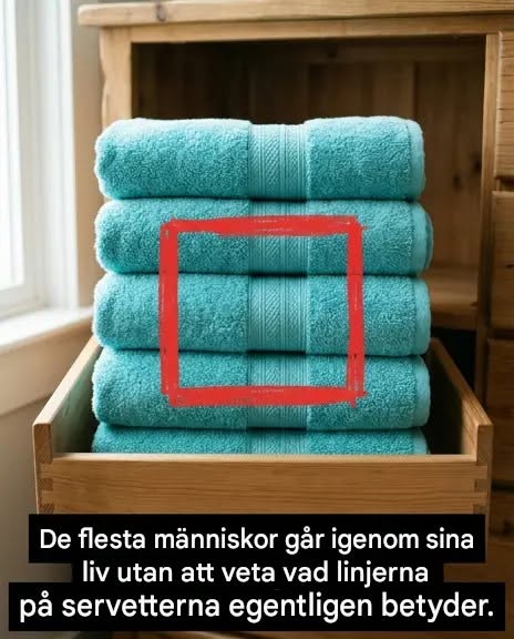 De flesta människor går hela sina liv utan att någonsin förstå vad ränderna på servetterna egentligen betyder.