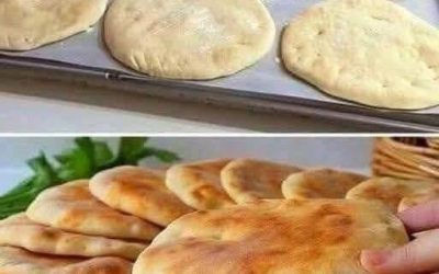 Mjukt hembakat flatbröd i pitabrödsstil i stekpanna