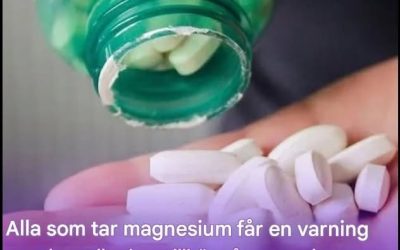 Alla som tar magnesium får en varning om de faller under någon av dessa två grupper.
