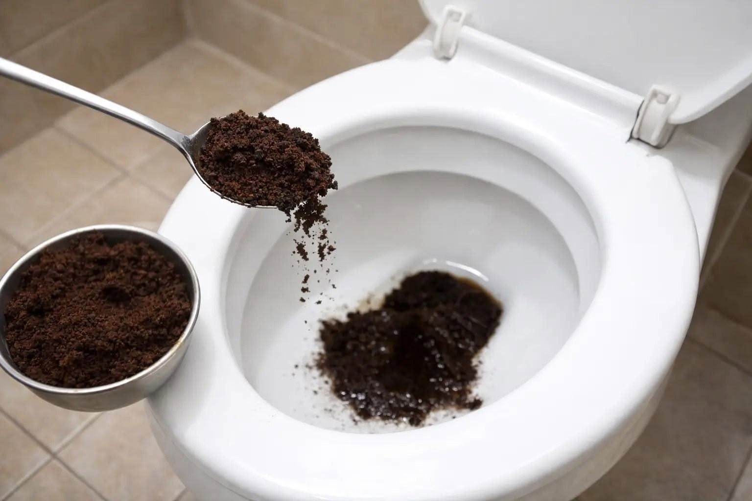 Två skedar kaffesump i toaletten: Det här är det nya hushållsknepet, men fungerar det verkligen?