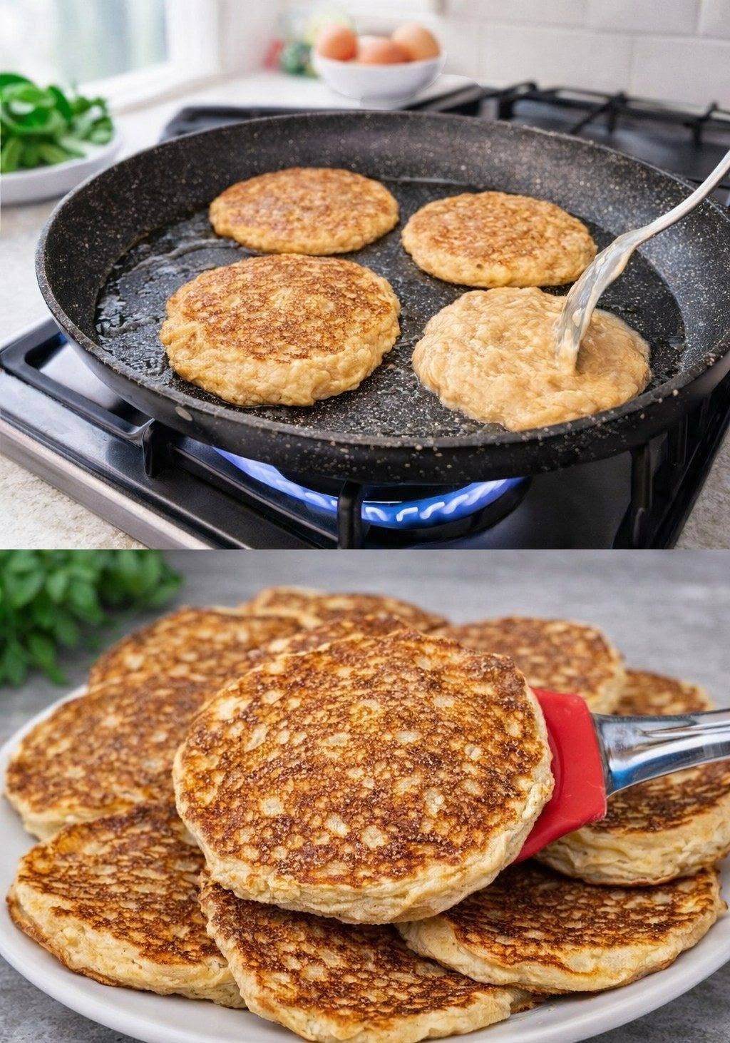 Inget mjöl eller socker! 1 kopp havregryn och 2 äpplen. Jag äter detta varje dag till frukost och har gått ner 10 kg! Jag ger dig receptet i utbyte mot ett enkelt “ok”.