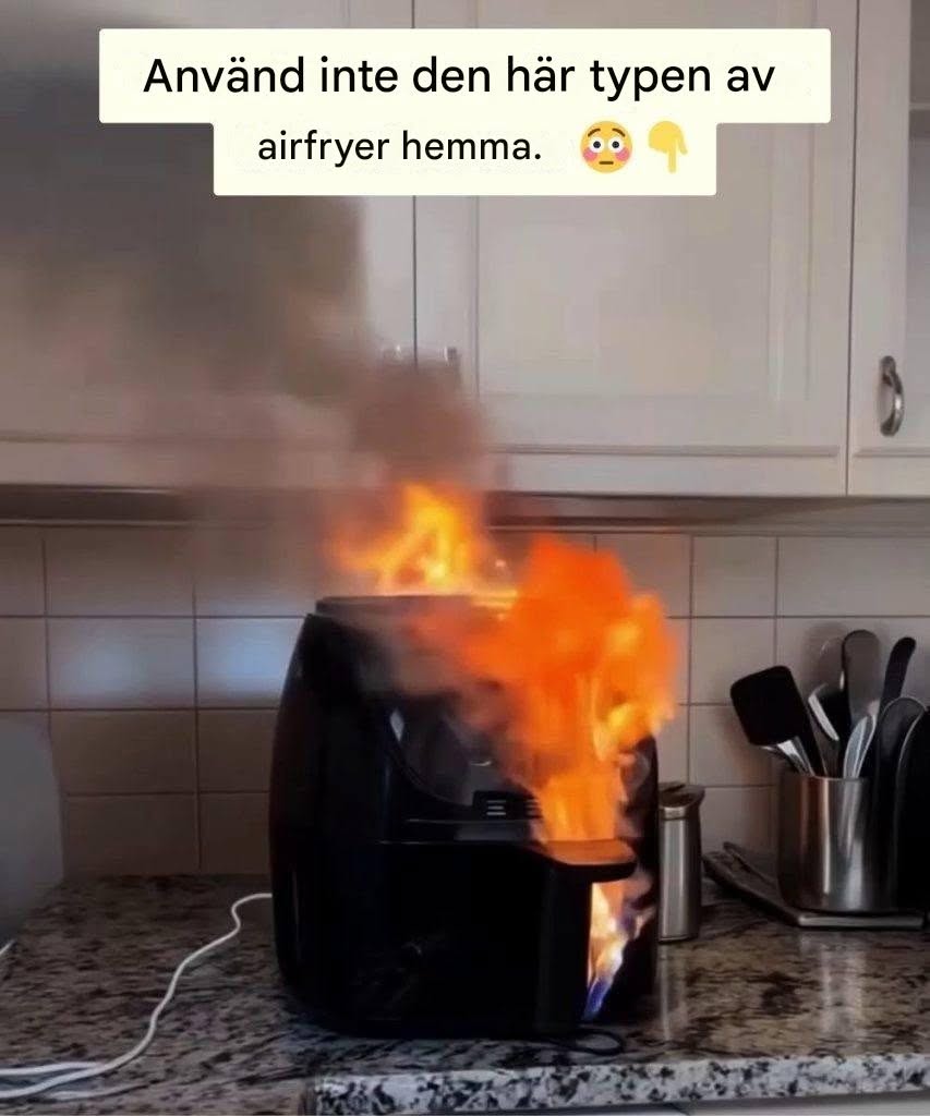 5 platser där du aldrig bör använda en airfryer inomhus