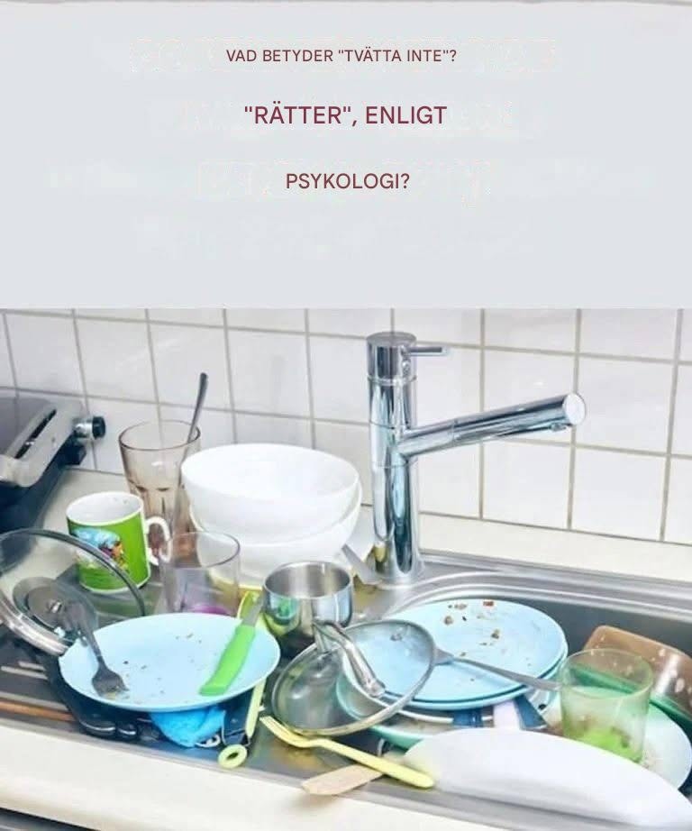 Den psykologiska vikten av att lämna smutsig disk och varför den inte bör staplas
