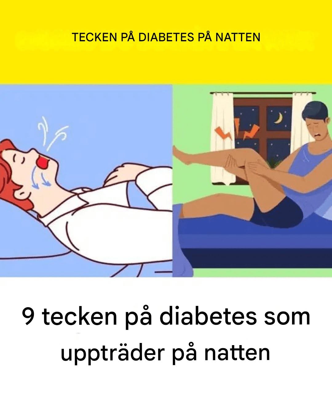 9 tecken på diabetes som uppträder på natten