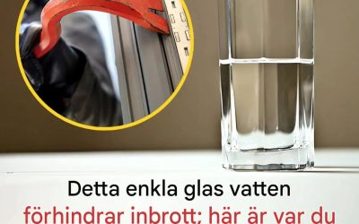 Det idiotsäkra tricket att använda ett glas vatten för att avvärja inbrott (den strategiska platsen att placera det)