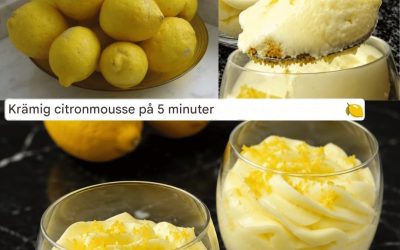 Krämig citronmousse på 5 minuter (ingen gräddning krävs)